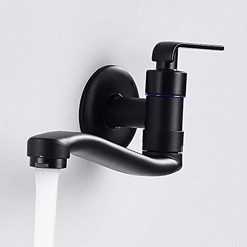 Robinet eau froide au style domestique noir avec finition mate durable