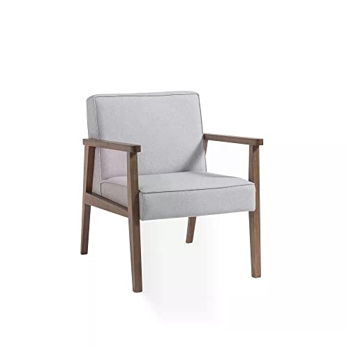 Poltrona Madeira Maciça Julia Volttoni Nogueira Tec Lona 291 G2