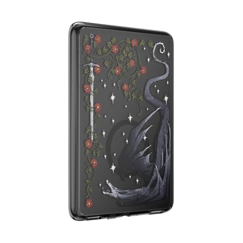 Image of PopSockets Kindle Paperwhite 12th Gen MagSafe Case- Dragon Sterling | Pair with PopGrip for MagSafe, 2024 /25, 7 inchin, E-Reader, Bookish, Silver