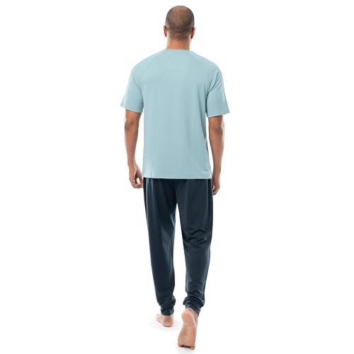 Fruit of the Loom Men's French Terry Top and Jogger Sleep Pajama Set2