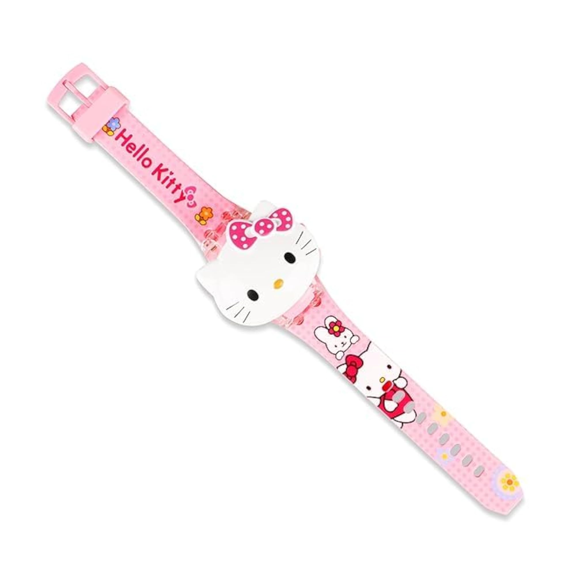 Cute Cartoon Kitty Kids Wrist Watch with Flip Cover