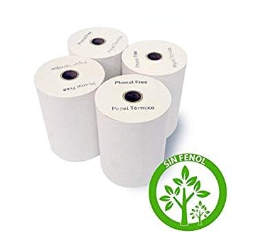 Caja 48 Rollos Papel Térmico 80x80 para TPV y Caja Registradora, Fabricado en España, Compatible con Impresoras Térmicas de 80 mm