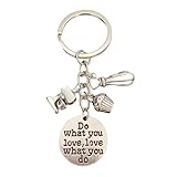 1 x Koch-Schlüsselanhänger, Kochbuch, Cupcake-Anhänger, Geschenk für Köche, Bäcker, Backzubehör, Kuchenhersteller, Schlüsselanhänger, weiß, L