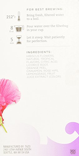 Tazo Passion Herbal Infusion Tea, Caffeine Free, 20-Count Tea Bags (Pack Of 6) #TOP1