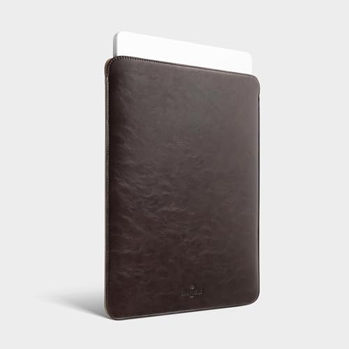 Image of Comfyable Laptop Sleeve 14 Inch Precisely Compatible with MacBook Pro M4 M3 M2 M1 Pro /Max 2024, Faux Leather Cover Case 14 in, Dark Brown
