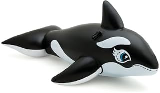 Boia Inflável Infantil e Adulto Gigante Orca 193x119cm – Brinquedo Aquático com Alças Laterais, PVC Reforçado, Fácil de Inflar, Piscina, Praia e Lago