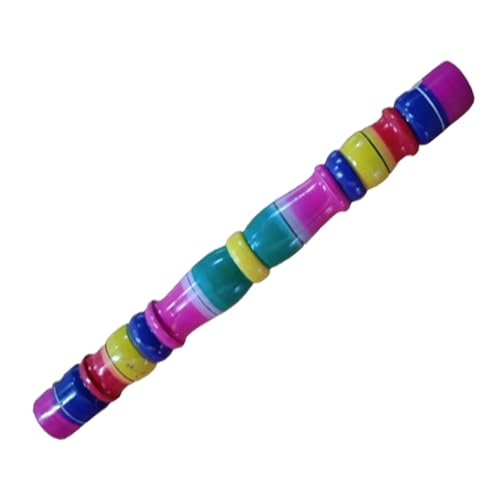 Image of Traditional Wooden Thottil Kambu Multicolor with Rope