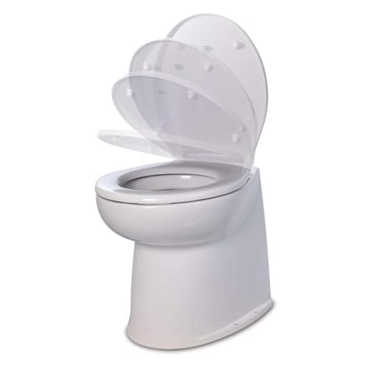Jabsco Deluxe Flush Marine Toilet, 17" Vertical, Solenoid, 12V, Soft Close 58040-3012, Deluxe Flush Marine Toilet, 17" Vertical, Solenoid, 12V, Soft Close