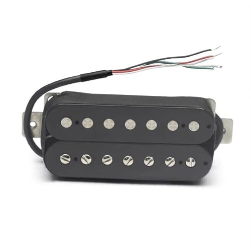 エレキギターピックアップ 7弦エレキギターピックアップ N-8.8K/B-14.2K ハムバッカー アルニコ5 ピックアップ コイルスプリットピックアップ ギターパーツ ブラック(Bridge)