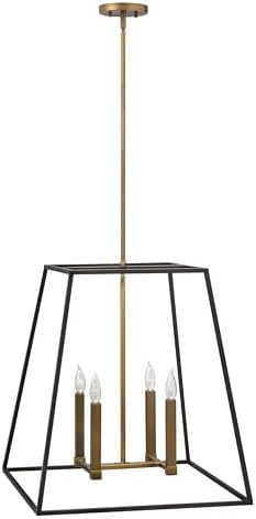 Hinkley Fulton Restoration 24.5" Four Light Stem Hung Pendant, Bronze