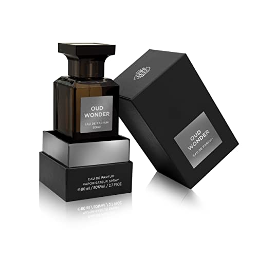 Fragrance World Oud Wonder Eau De Parfum Spray for Men, 2.7ounce