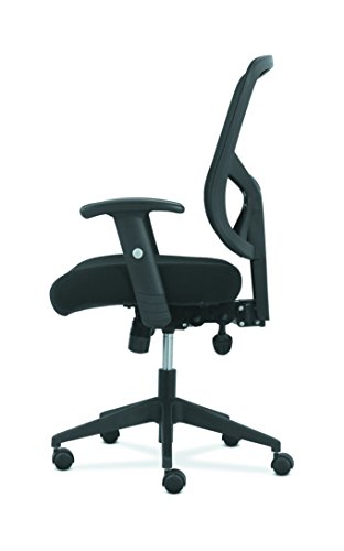 Image of HON Sadie Ergonomic Office Chair, Mesh High Back, Height Adjustable Back and Arms,Tilt-Tension Recline Control, Rolling Swivel, Lumbar Support