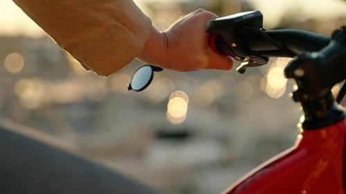 THE BEAM – CORKY Urban – Folding Rear-View Bicycle Mirror for Handlebars, Bike Mirror Handlebar Mount – Mini Lens with Wide View and 360-degree Rotation - Thumbnail 4