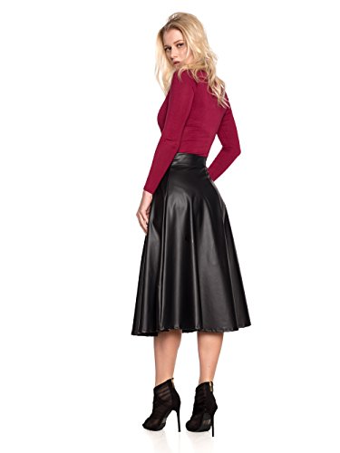 Cemi Ceri Women's J2 Love Faux Leather Flare Skirt4