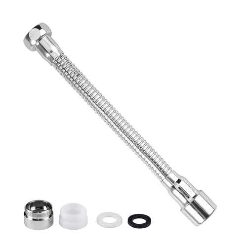 Rallonge Robinet Cuisine,Rallonge Robinet avec 2 Modes 16cm,Extension de Robinet Flexible à 360° avec Adaptateur Douchette Évier pour Évier de Cuisine,...