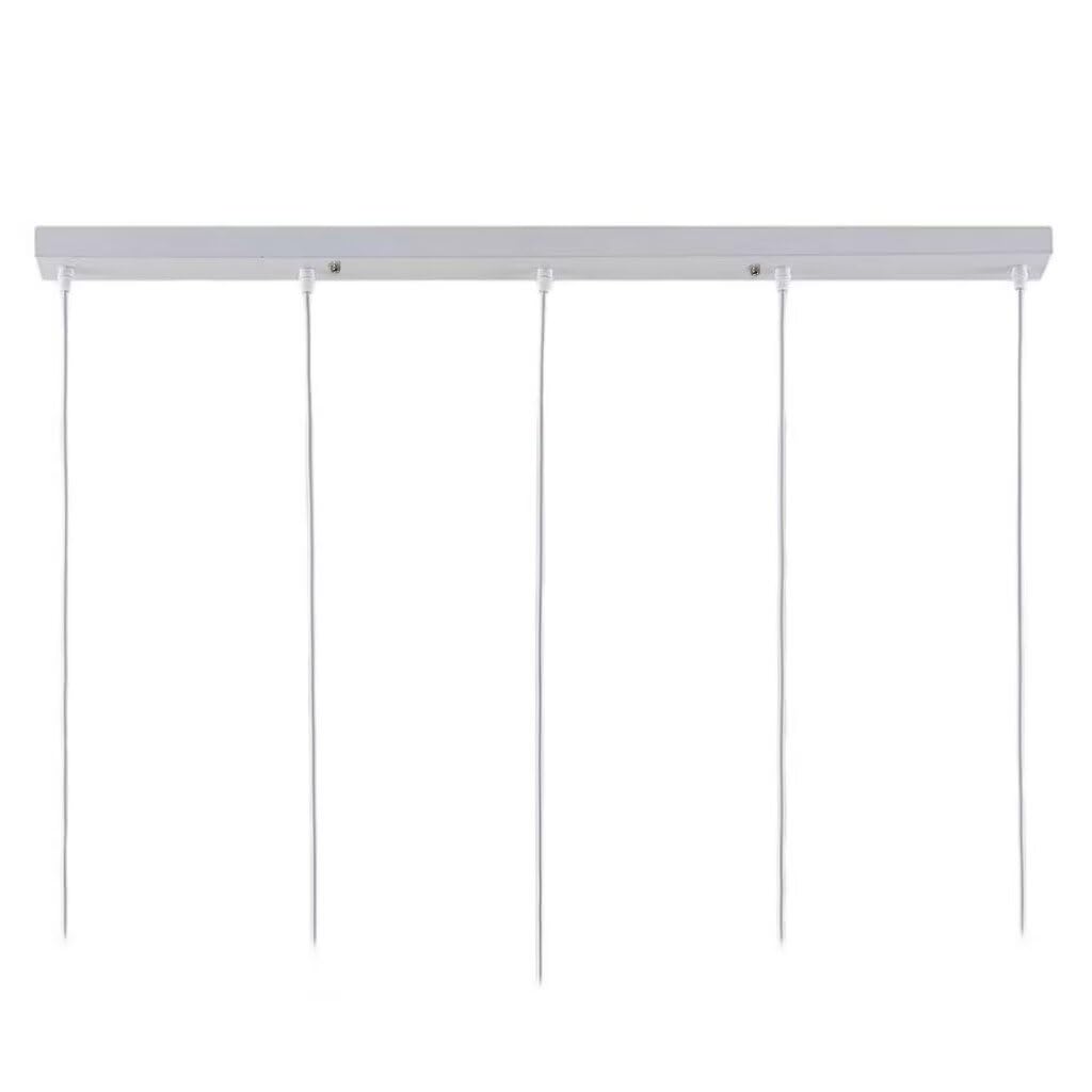 DESHOME L 80cm Lampenbaldachin 5 Loch Baldachin Lampe Weiß Metall Deckenrosette Matt Abdeckung Baldachin für 5 Lampen Kabelabdeckung Deckenbaldachin, für Hängeleuchte Deckenleuchte