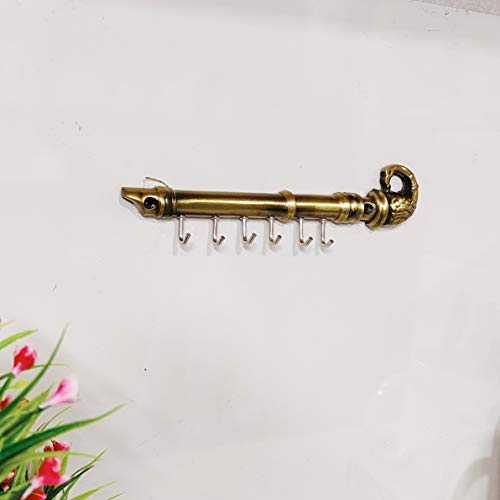 Image of KridayKraft Metal Peacock Flute Key Holder Decorative for Wall and Gift for Have House Warming Anniversaries, Birthday, Wedding Gifts, Return Gifts, Corporation Gifts...