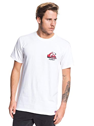 T-shirt Quiksilver homme blanc taille L pour le surf et la ville