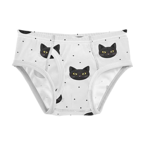 ODAWA Cute Black Cat White Toddler Boy Underwear, Boy Underwear 2T