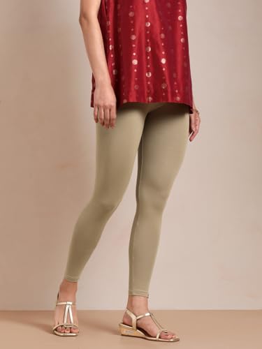 Image of TWIN BIRDS Super Stretchable Cotton Elasthane Fabric Ankle Length Leggings for Women