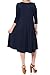 Pastel by Vivienne Women's Plus Size 3/4 Sleeve A-Line Swing Midi Dress – Flowy, Stretchy, Casual, and Comfortable Fit for All-Day Wear 3X-Large Navy