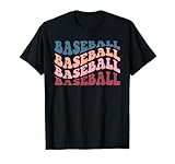 Retro Groovy Baseball Graphic Tee T-Shirt