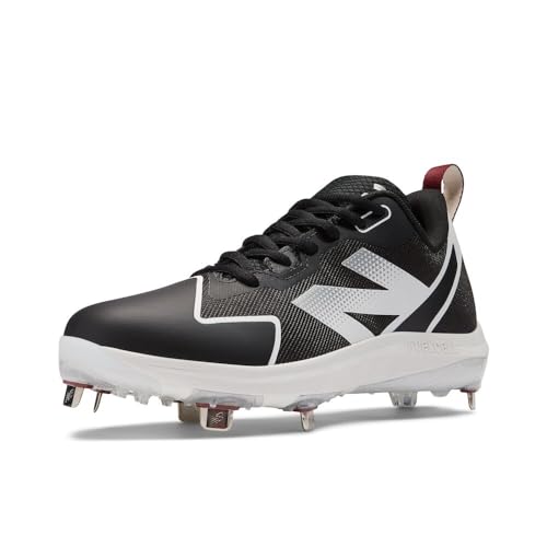 New Balance Women's FuelCell Romero Duo V2 Metal Softball Shoe, Black/White, 10.5 M