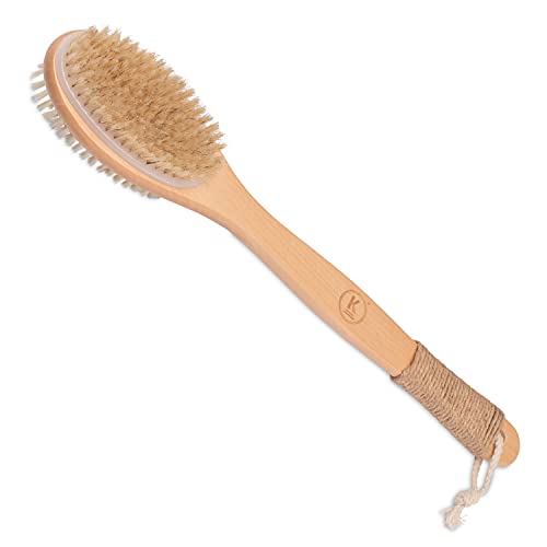 K-Pro Back Brush with Long Handle - Body Brush Long Soft and Hard bristles