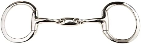 JP Korsteel Stainless Steel Oval Link Eggbutt Snaffle Bit, 5.5"