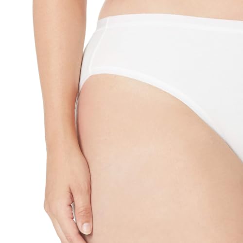 Amazon Essentials Women's Cotton Stretch Bikini Panty, 10-Pack Underwear, -white, Large
