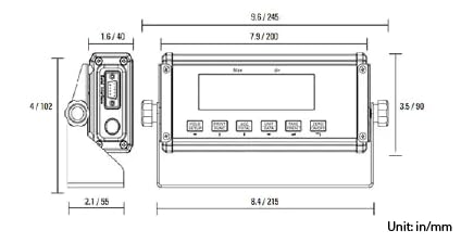 Indicador VisionTechShop VIC-100 con pantalla LCD grande y retroiluminada miniatura 6