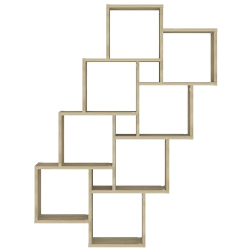 Étagère murale avec compartiments ouverts design moderne en bois - 6