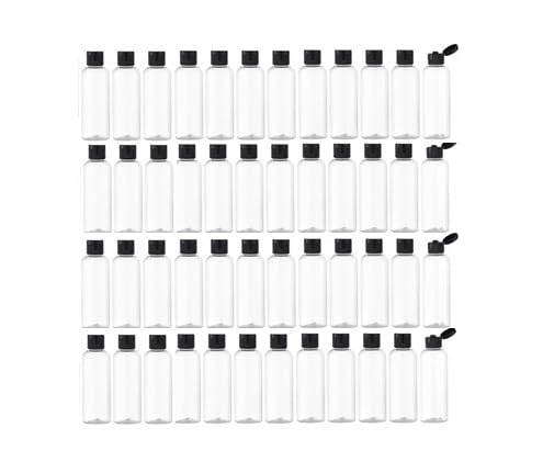 AV Bottles Refillable Transparent Plastic Empty Bottles with White FlipTop Caps (Pack of 48) 100ml Bottle-image-35