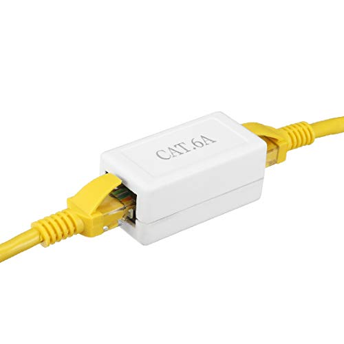 Acoplador RJ45 FIYA 6A 8P8C hembra a hembra blanco miniatura 2