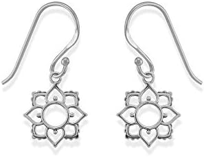 Boma Jewelry Sterling Silver Lotus Dangle Earrings