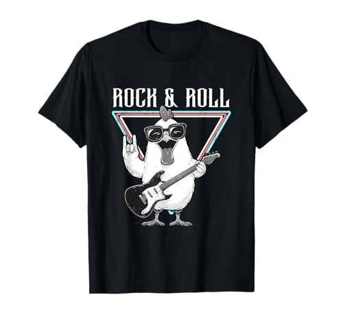 Ventilador de Guitarra Rock & Roll Chicken Camiseta
