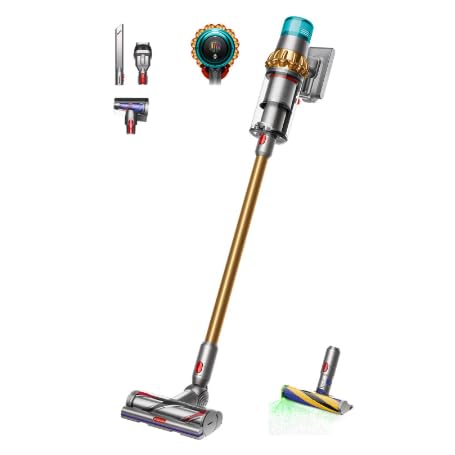 Image of Dyson V15 Detect Cordless Stick Vaccum, Yellow/Nickel (Renewed)