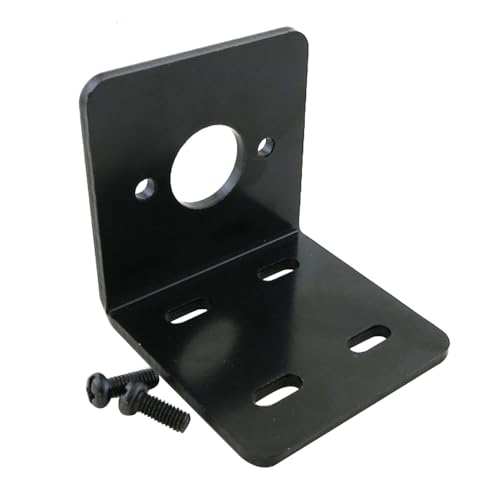 Black Motor Bracket with 2 Screws L-Shaped Mounting Holder with Rustproof Coating, Easy Installation for Gear Reduction Motors for Miniature 775 Motors