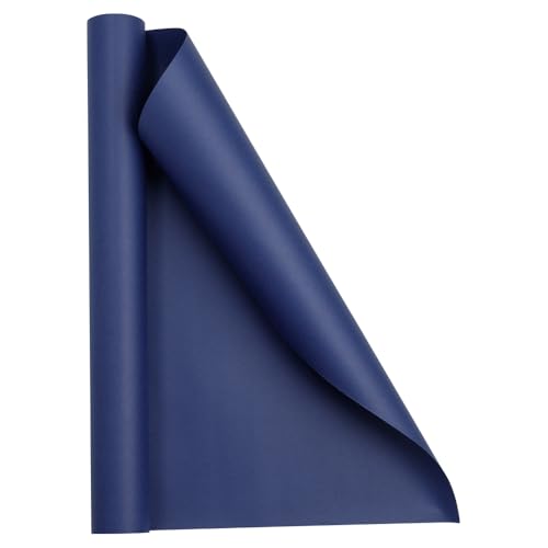JAM Paper Gift Wrap - Matte Wrapping Paper - 26.3 Sq Ft (17 in x 18 Ft) - Matte Presidential Blue - Roll Sold Individually