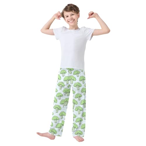 Pajama Pants Broccoli Green PJ Bottoms Sleepwear Lounge Sleep Pant with Pockets2