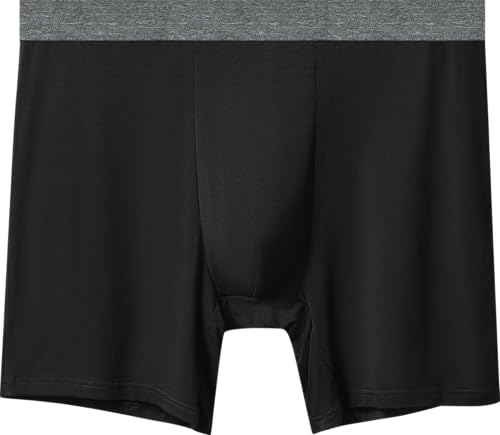 Mens Underwear Boxer Briefs, Comfortable Breathable, Pack of 3（88024-Black-dark grey-light gray）4