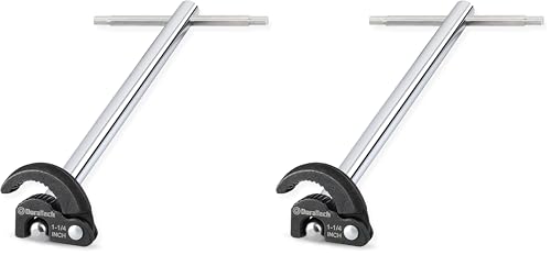 Image of DURATECH 11 inch Basin Wrench, Sink Wrench, Adjustable Tap Nut Spanner Basin Spanner, Capacity of 3 /8 inch to 1-1 /4 inch for Fixing Back and Union Nuts Under Sink (Pack of 2)