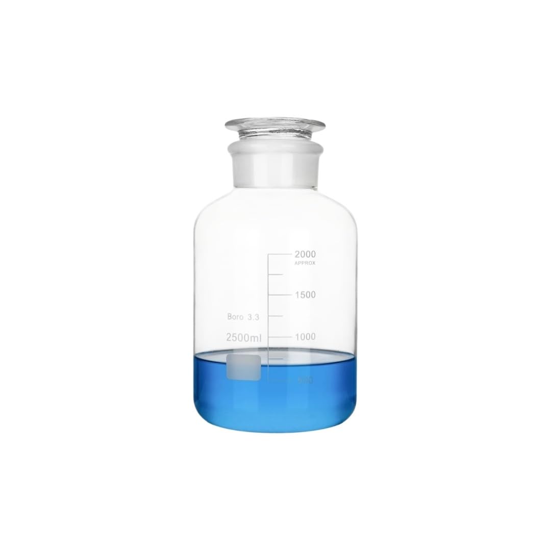 Laboratoryjny Szklany Pojemnik na Odczynniki z Szlifowany Korek-2500ml