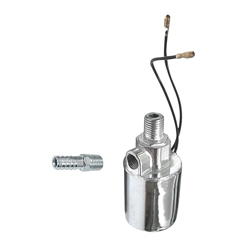 1/4 Inch NPT 12V 24V Train Truck Air Horn Electric Solenoid Valve, Heavy Duty Air Horn Solenoid Valve with Chrome Plated Metal Housing, 150 PSI