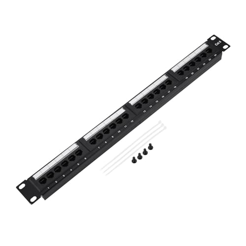Panneau de brassage CAT6 24 ports Jeffergarden en métal pour gestion réseau