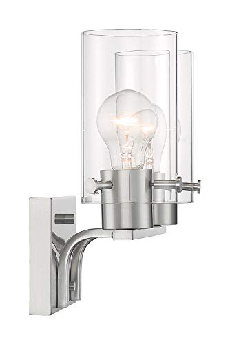 Image of Nuvo 60 /7172 Sommerset 2-Light Vanity Fixture with Clear Glass - Brushed Nickel Finish
