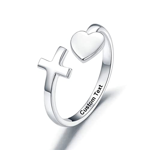 アクセサリー Engraved Cross Ring cootie Amazon.com: EBAT Purity Thumb Sterling Silver Ring Dainty