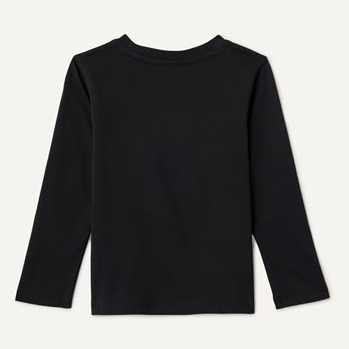 Amazon Essentials Camisetas Manga Larga Niño, Negro, 8 años