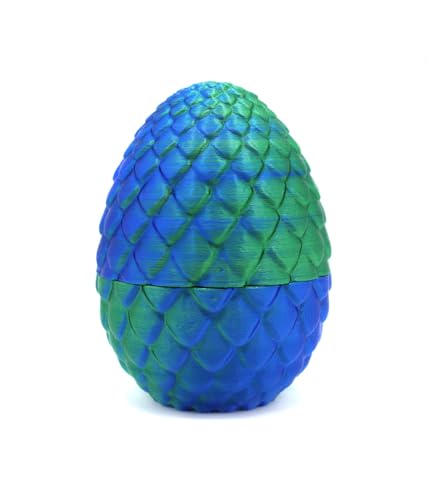 Joy Toy - Drakliths 24202 - 3D-gedrucktes Drachenei, Drachenei mit Drache, voll beweglicher Drache, Zappelspielzeug 7x7x9,5 cm