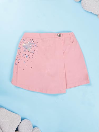 Image of KiddoPanti Girls Denim Over Lap Shorts